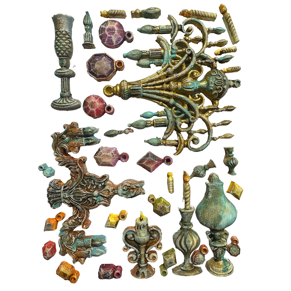 Stamperia - Masquerade - Candle Holders A5 Silicon Mould