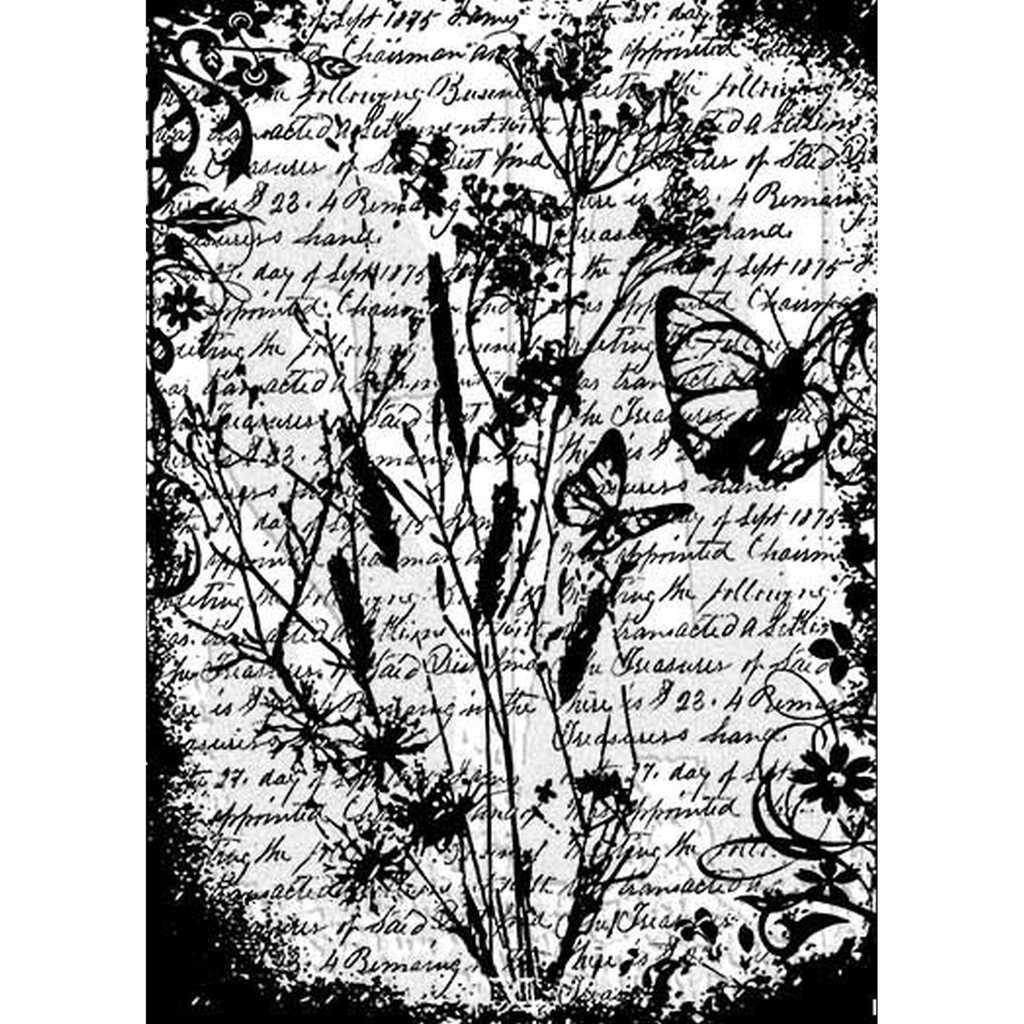 Tim Holtz Components - Stampers Anonymous - Cling Stamp - Flutter