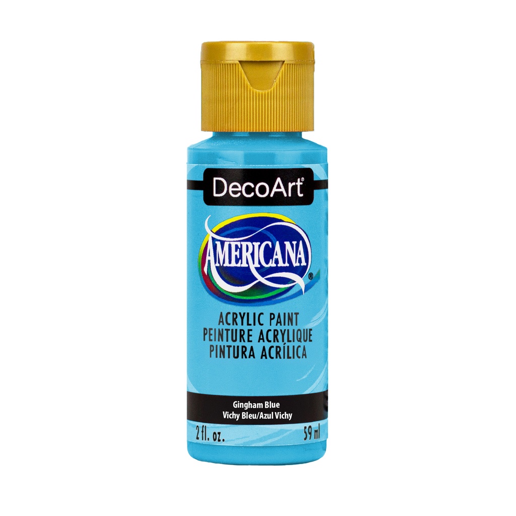 Gingham Blue Decoart Americana Acrylic 2oz 