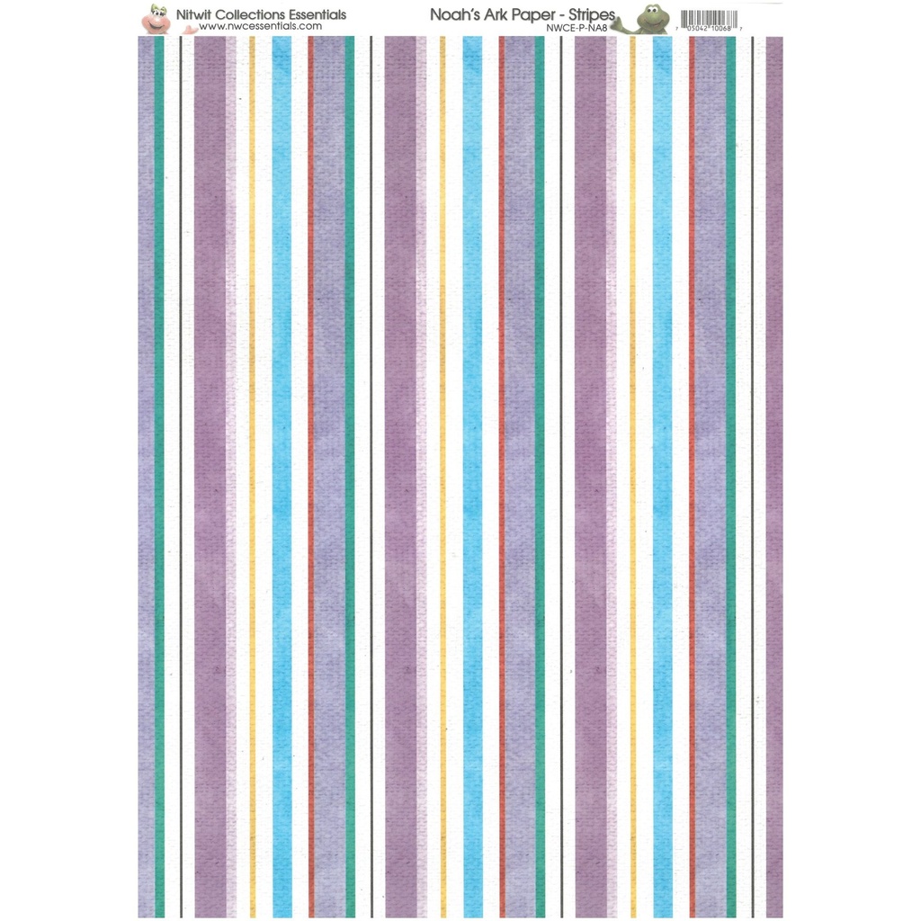 Nitwits Noahs Ark Stripes Paper A4 pack of 10 sheets             