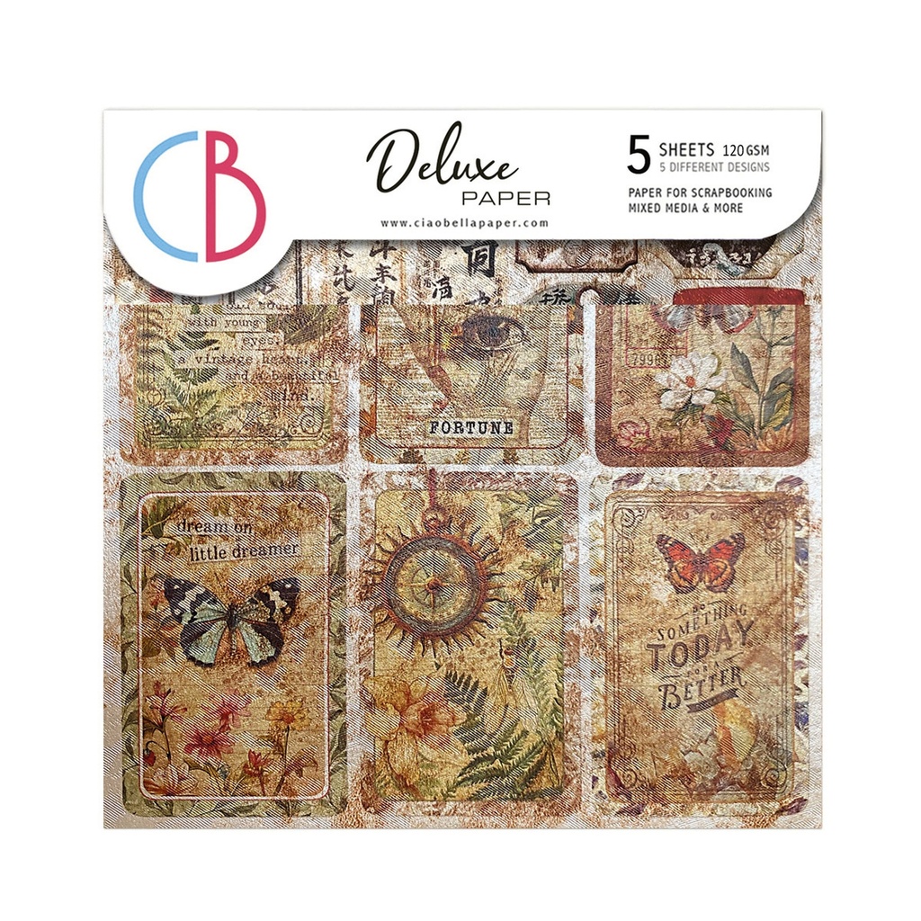 Ciao Bella Paper - Cabinet of Curiosities Deluxe Pearl Paper (6"x6")