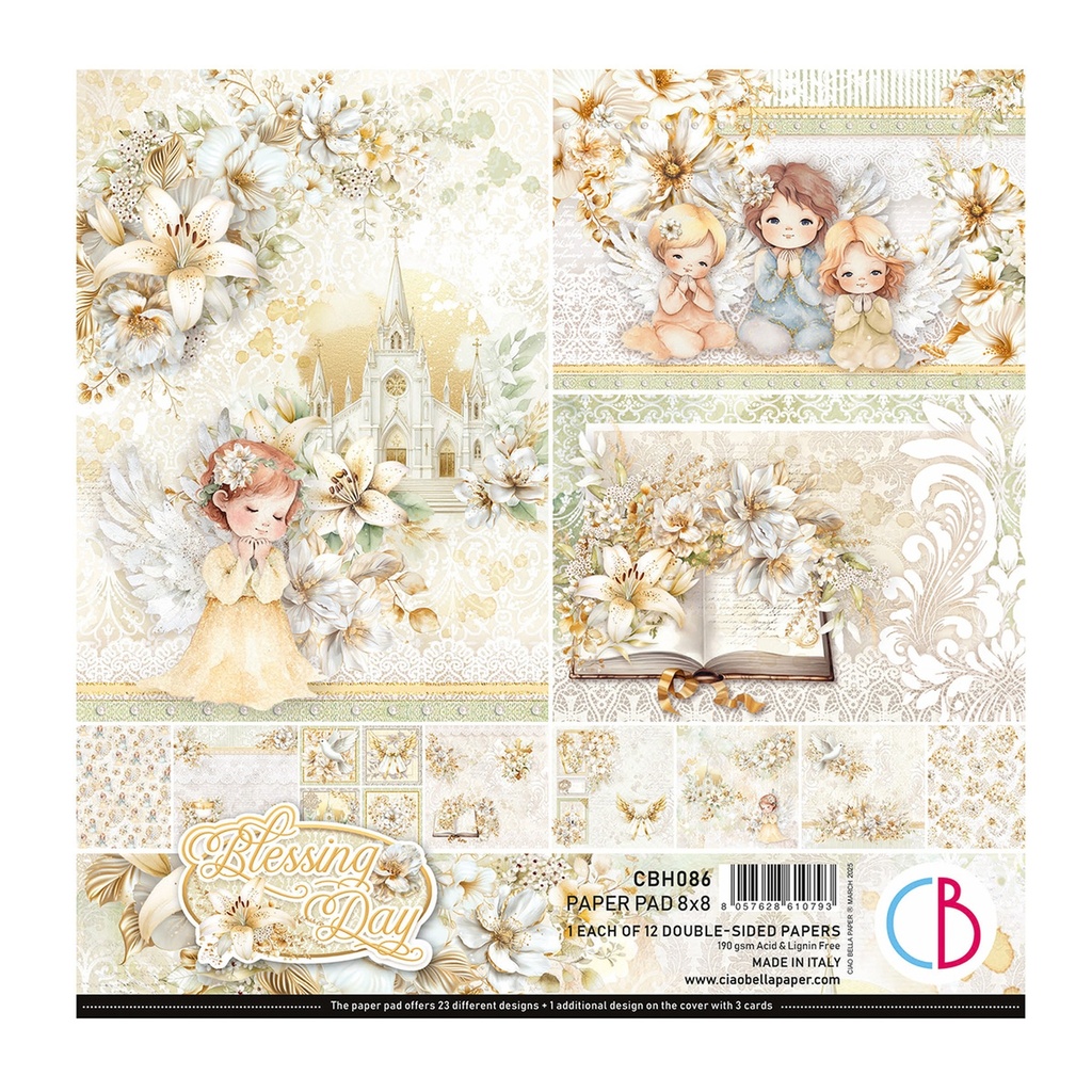 Ciao Bella Paper - Blessing Day Paper Pad (8"x8")