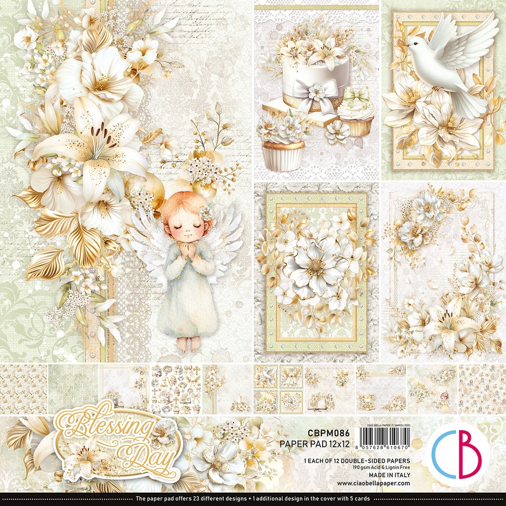 Ciao Bella Paper - Blessing Day Paper Pad (12"x12")