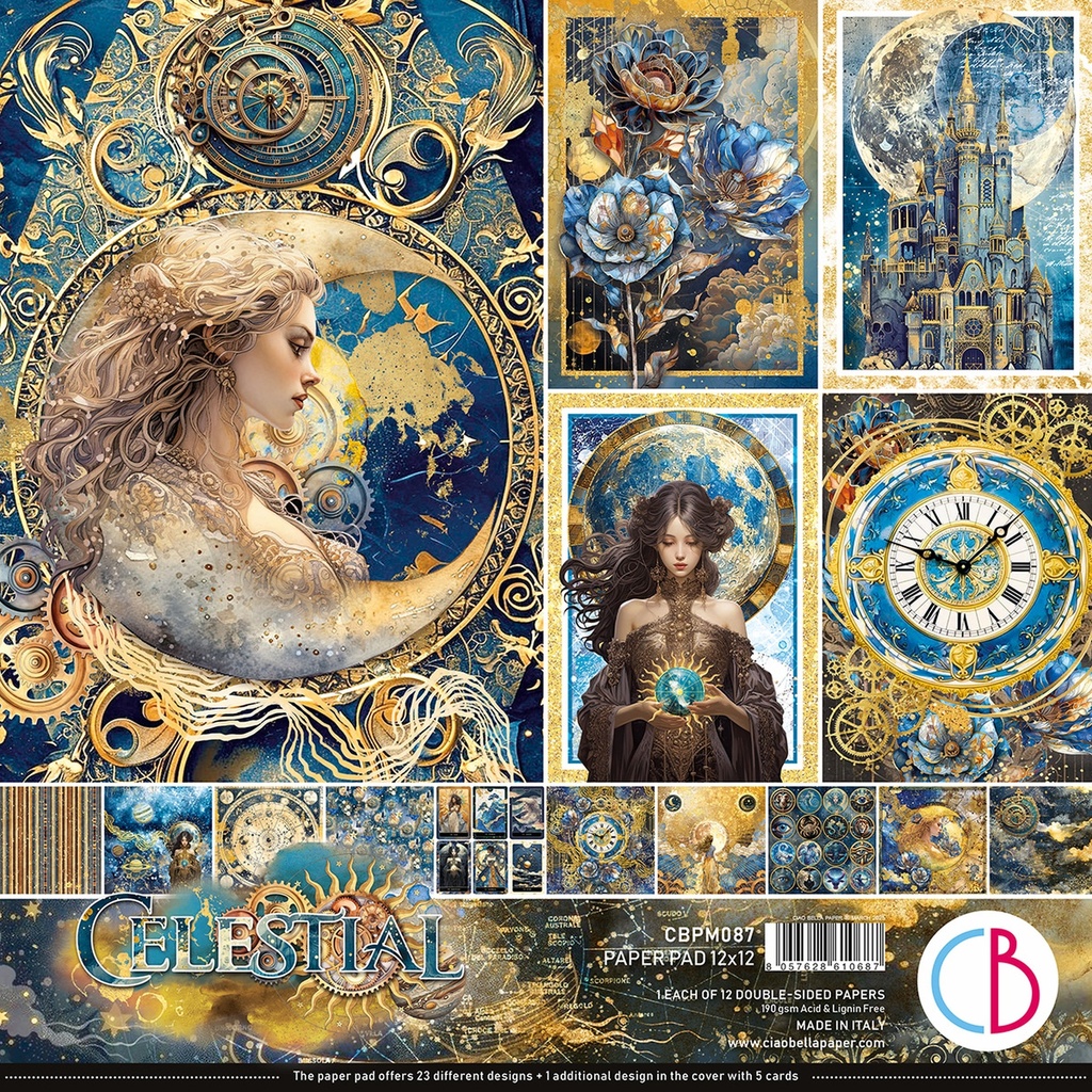 Ciao Bella Paper - Celestial Paper Pad (12"x12")