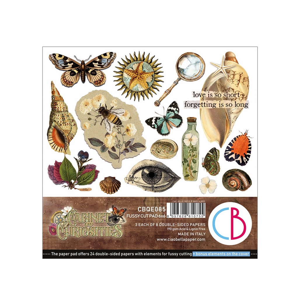 Ciao Bella Paper - Cabinet of Curiosities Fussy Cut Pad (6"x6")