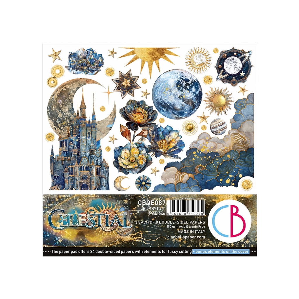 Ciao Bella Paper - Celestial Fussy Cut Pad (6"x6")
