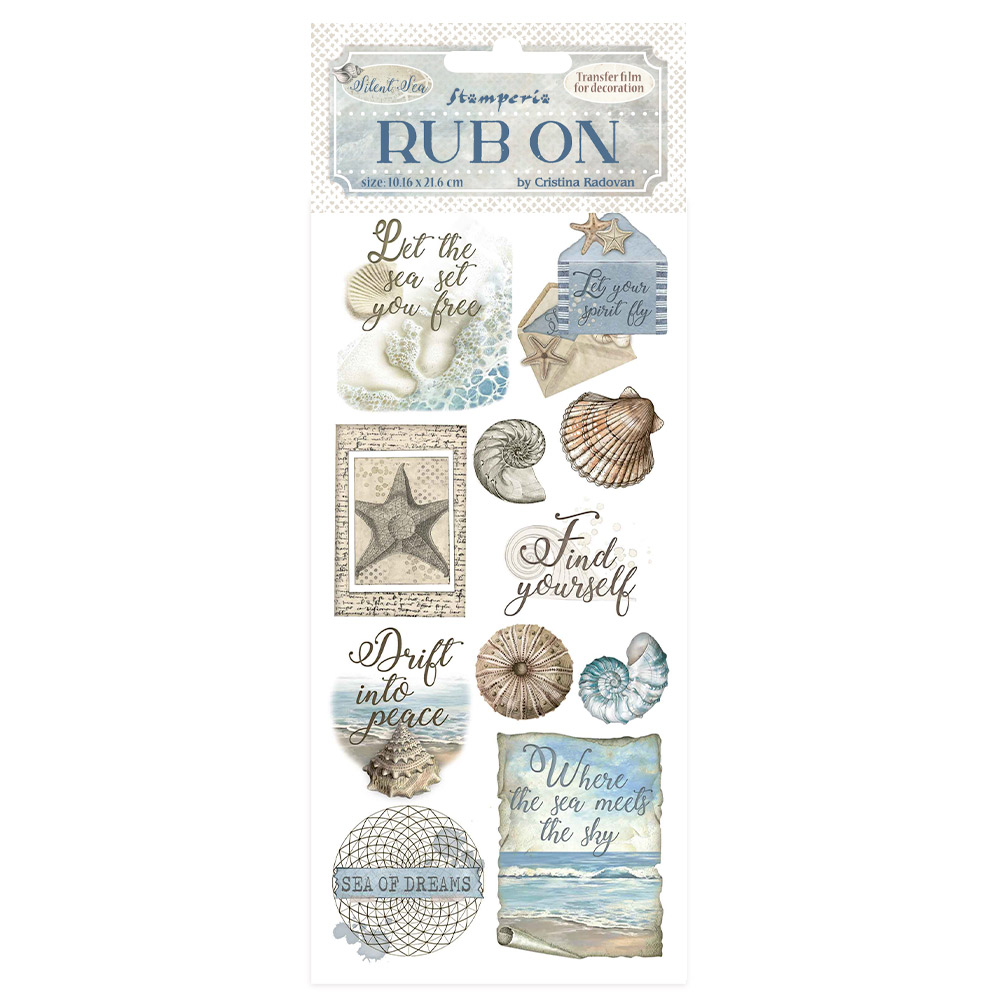 Stamperia - Silent Sea Rub-on - Shells