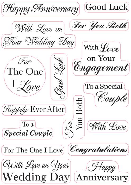 A6 Ever After Word Clear Stamp
