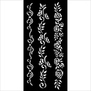 Stamperia - Timeless -3 Borders Stencil (12cmx25cm)