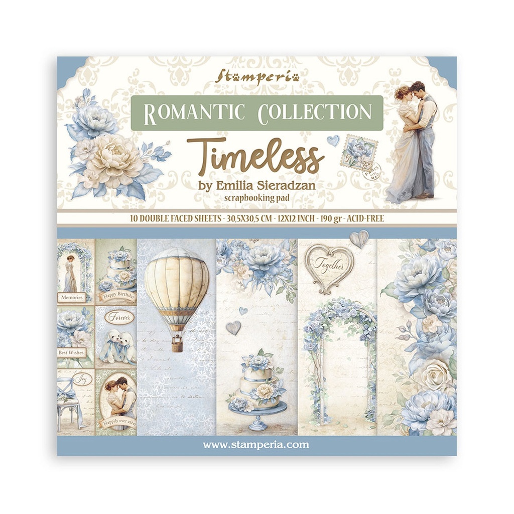 Stamperia - Timeless -  12"x12" Double Sided Scrapbooking Pad