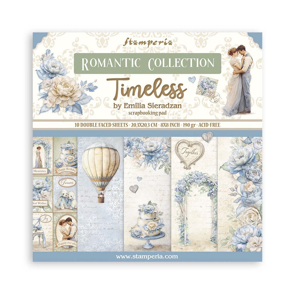 Stamperia - Timeless - 8"x8" Double Side Scrapbooking Pad 