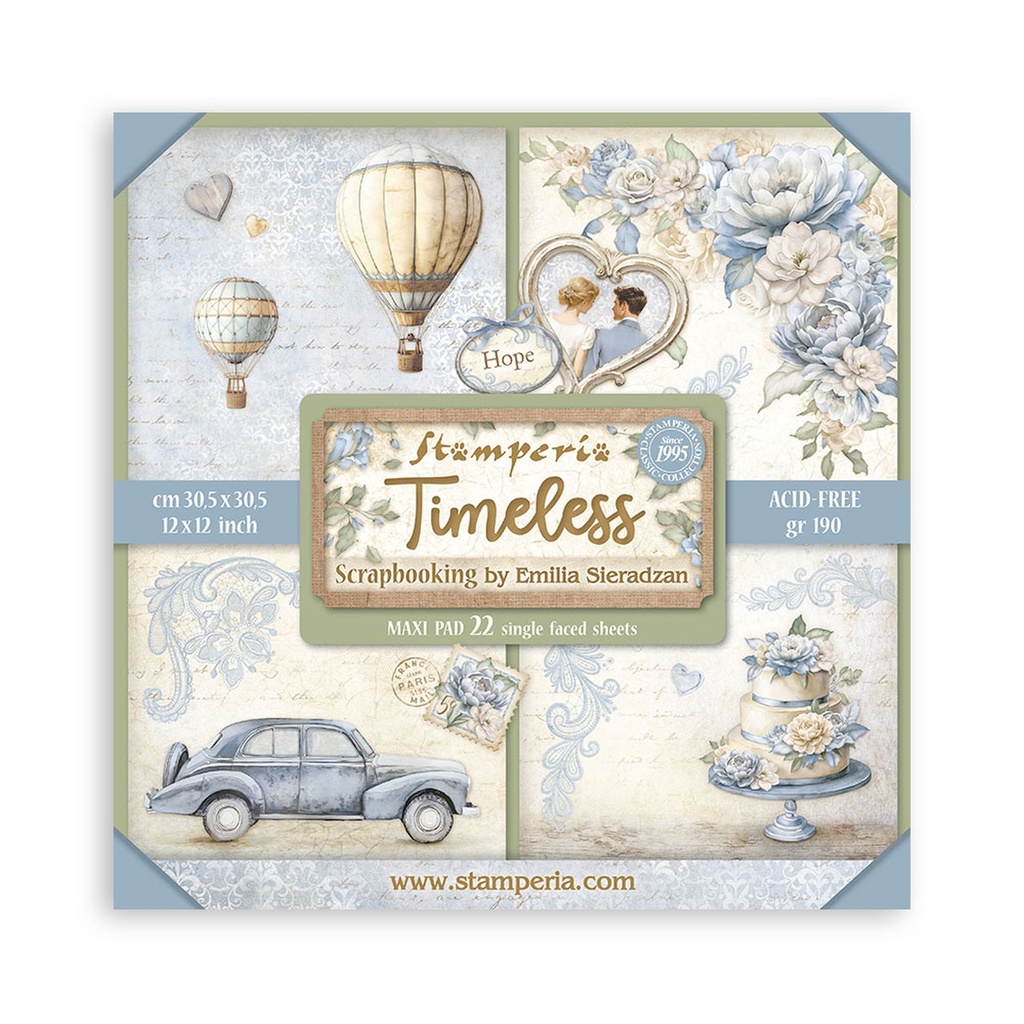 Stamperia - Timeless - 12"x12" Single Faced Scrapbooking Pad