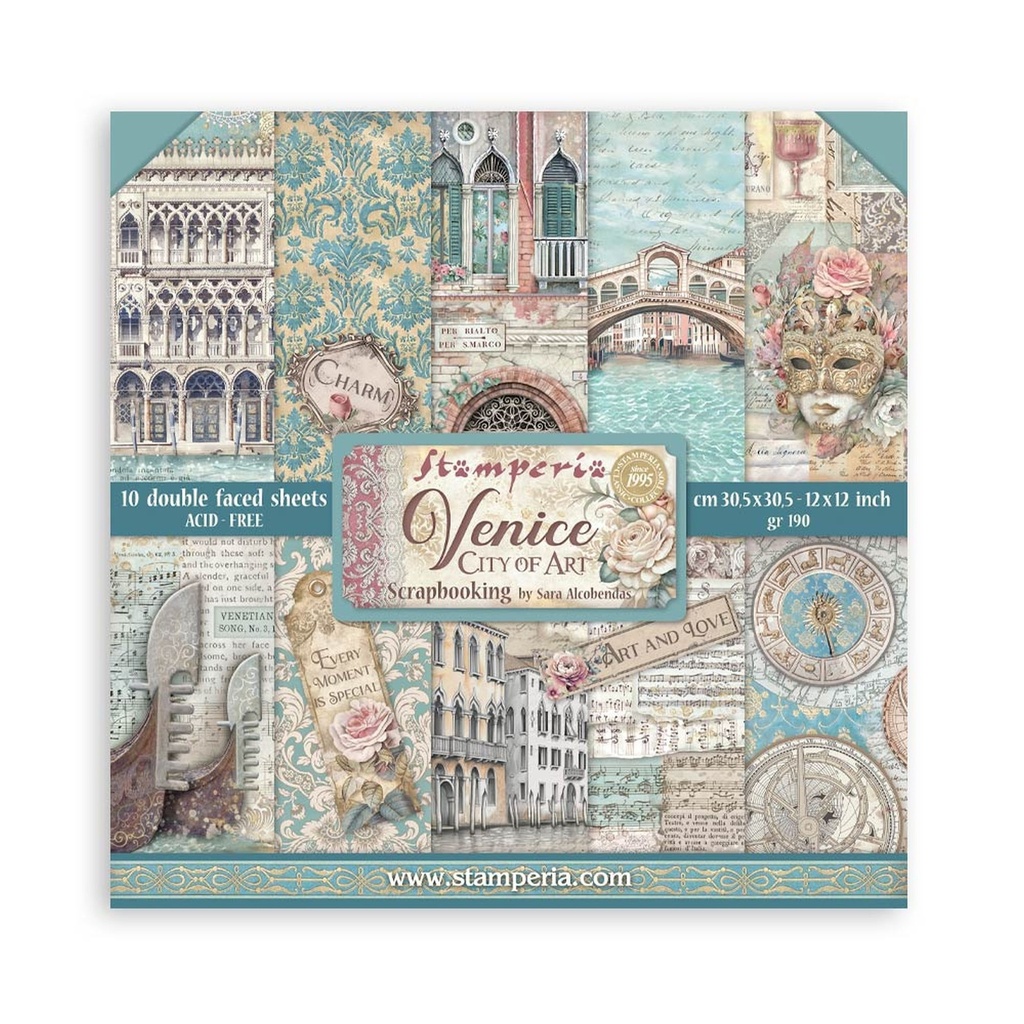 Stamperia - Venice City of Art - 10 Sheets 12"x12" double sided scrapbooking pad 