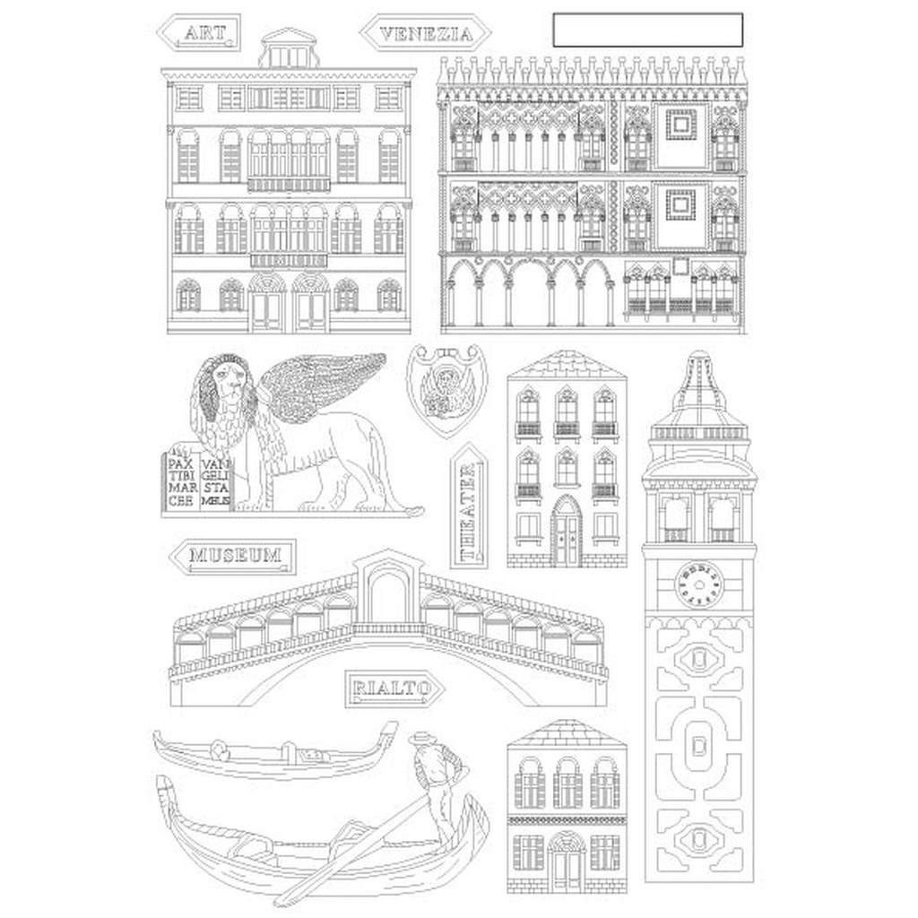 Stamperia - Venice City of Art - Monuments A5 Silicon Mould