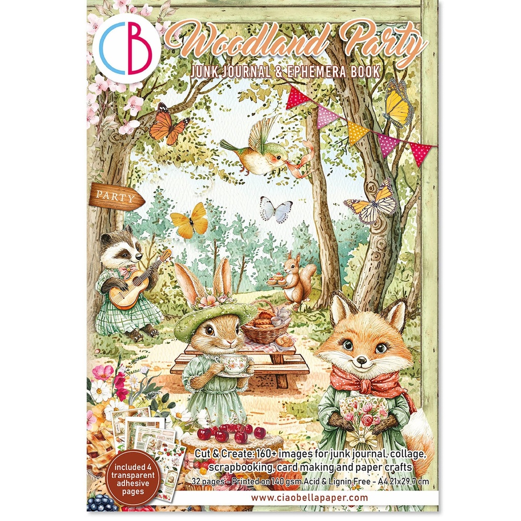 Ciao Bella Paper - Woodland Party Junk Journal Ephemera Book