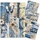 Ciao Bella Paper - Urban Blue Denim A4 Mixed Media rice paper