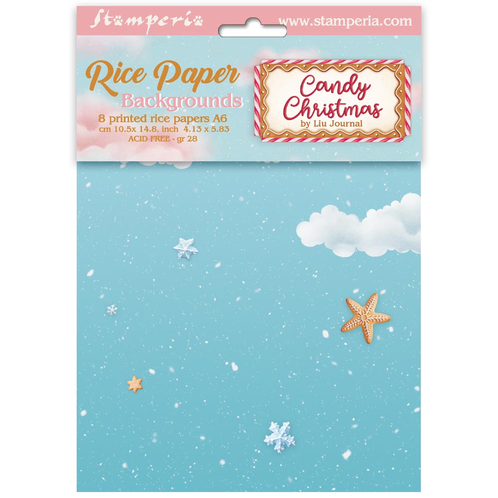 Stamperia - Candy Christmas - A6 Rice Paper Selection