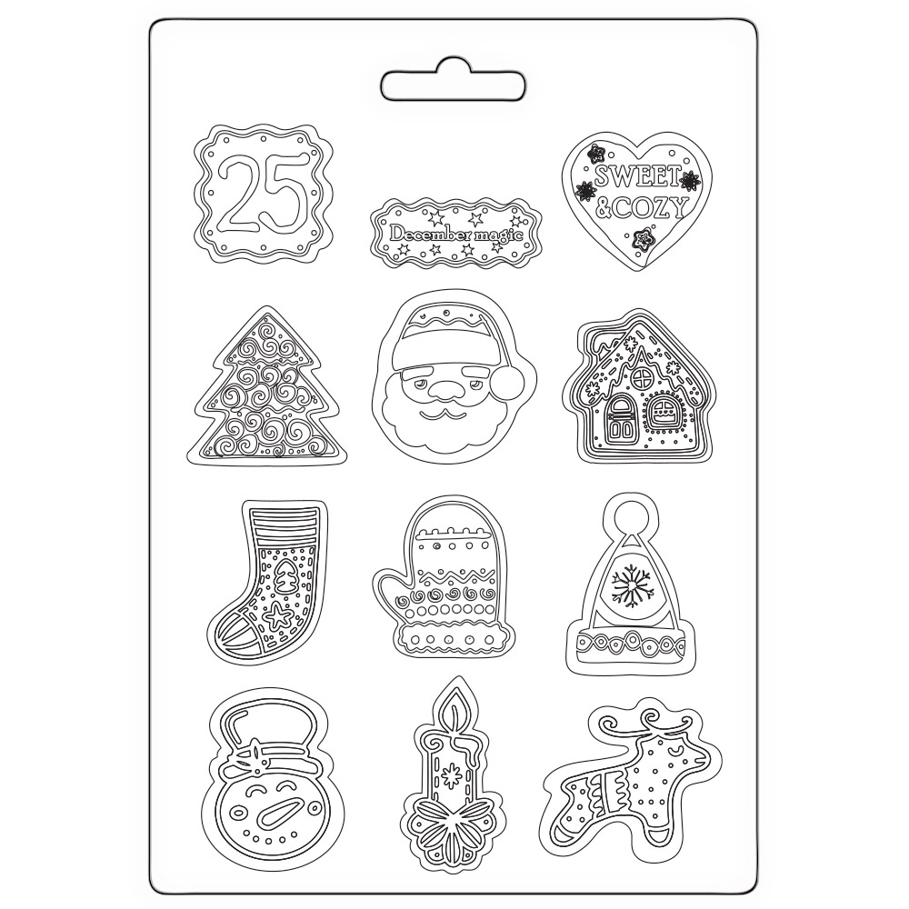 Stamperia - Candy Christmas - A5 Soft Mould - Elements 
