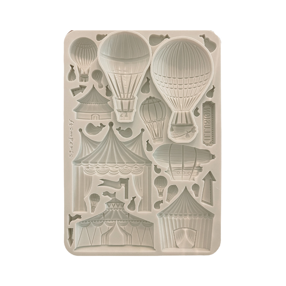 Stamperia -  Alice in Christmas - A5 Silicon mould - Circus & Air Balloons