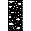 Stamperia - Candy Christmas - Clouds Stencil (12cmx25cm) 