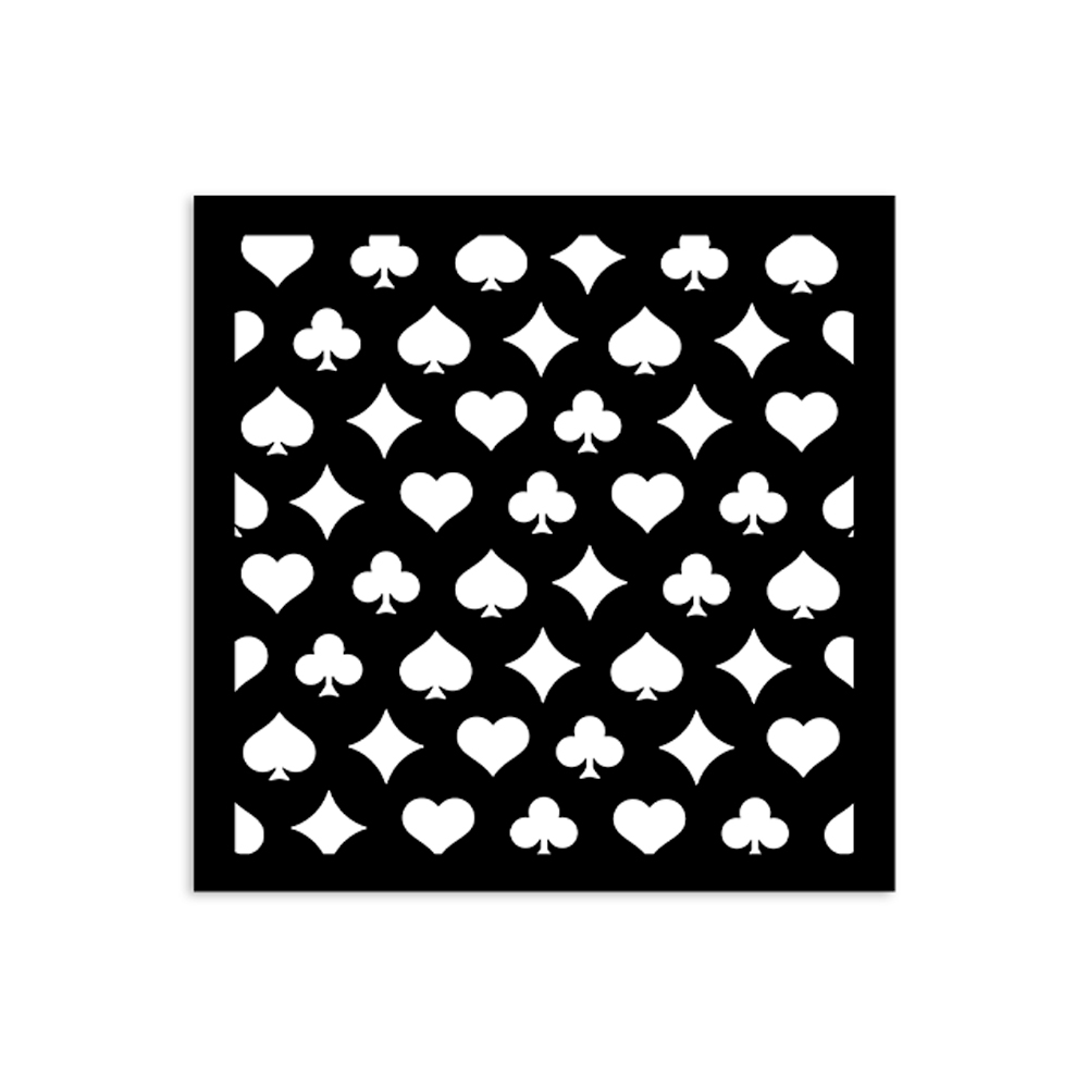 Stamperia -  Alice in Christmas - Poker Cards Stencil (12cmX12cm)