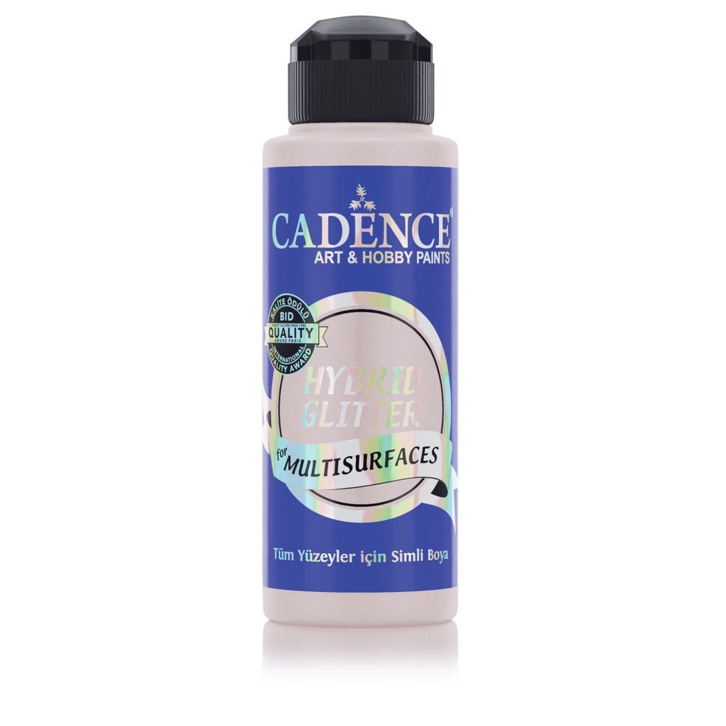 Cadence Hybrid Glitter Paint - Antique White + Silver Glitter (120 ml)