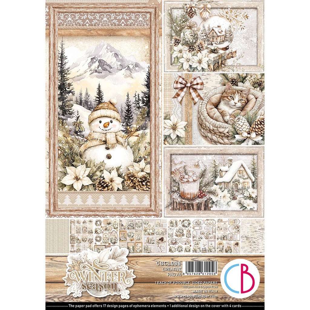 Ciao Bella Paper - Winter season - A4 Creative Pad