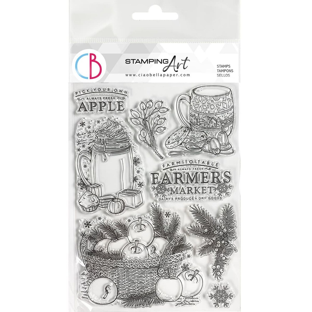 Ciao Bella Paper - Toy Shop - Pick Your Own Apple 6"x8" stamp set