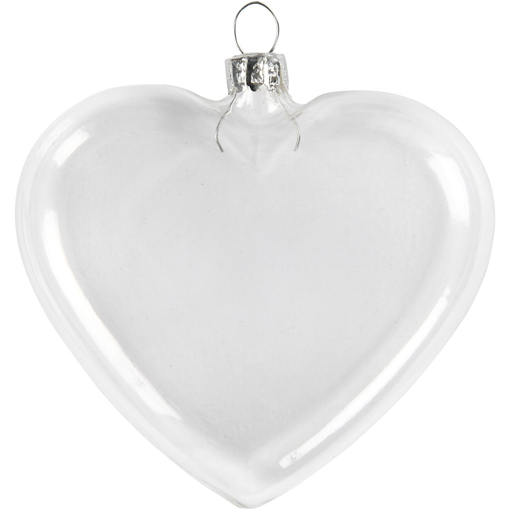 Creativ - Flat Glass Heart (6pk)