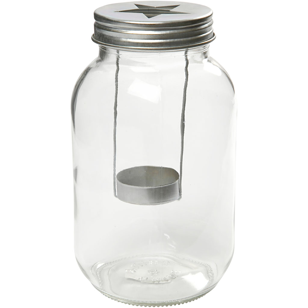 Creativ – Glass Lantern with Heart Lid 