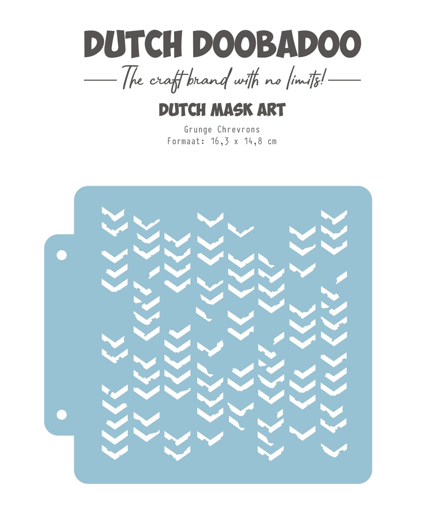 Dutch Doobadoo - Waves of the Sea - Mask Art - Grunge Chevrons 