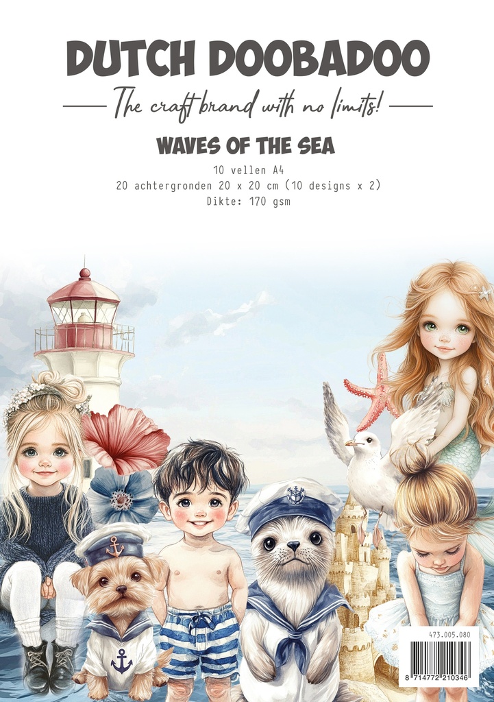 Dutch Doobadoo - Waves of the Sea - Collage Paper Set
