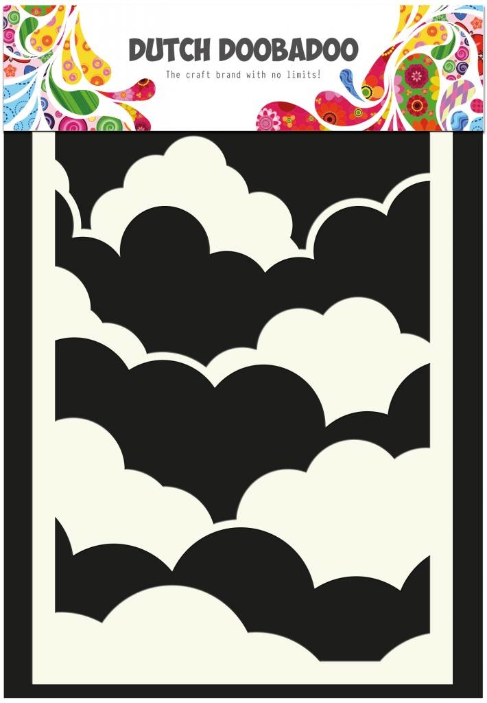 Dutch Doobadoo - Woodland Springs - Stencil - Clouds