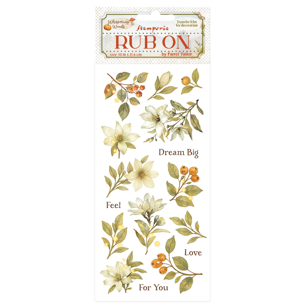 Stamperia - Whispering Woods - Rub On - Magnolia