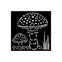 Stamperia - Whispering Woods - Mushrooms Stencil (12x12cm)