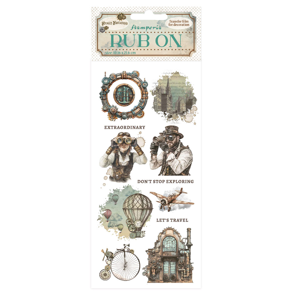 Stamperia - Voyages Fantastiques - Rub on - Mechanical Wonders
