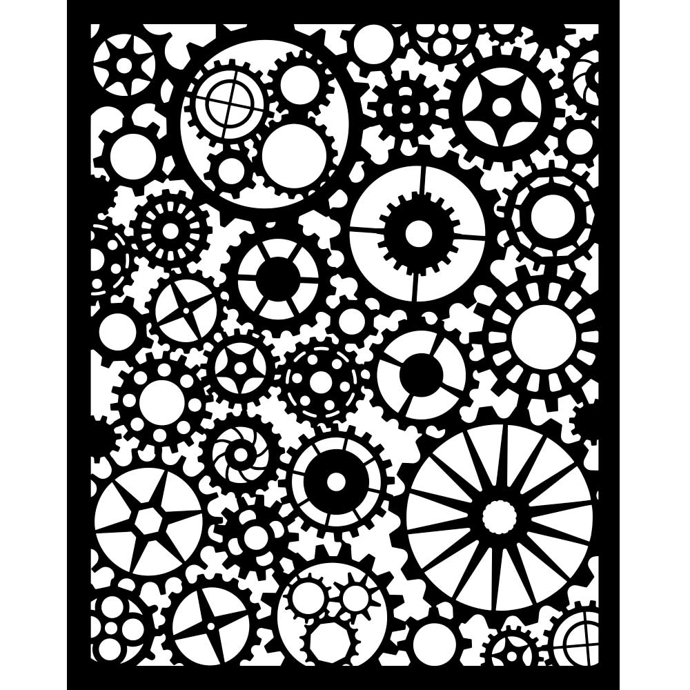 Stamperia - Voyages Fantastiques - Gears Pattern Stencil (20x25cm)