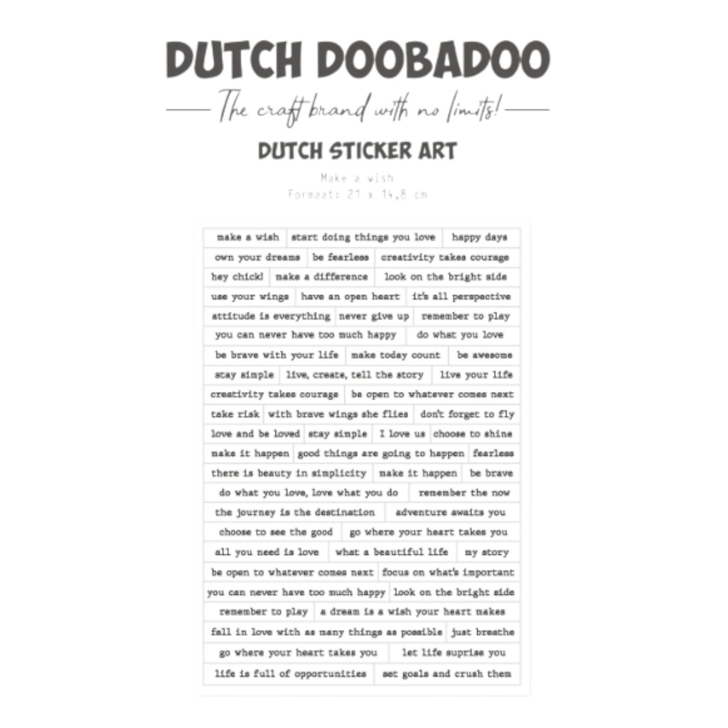 Dutch Doobadoo Make A Wish Sticker Art 