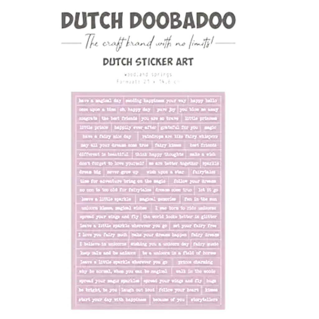 Dutch Doobadoo Woodland Springs Sticker Art 