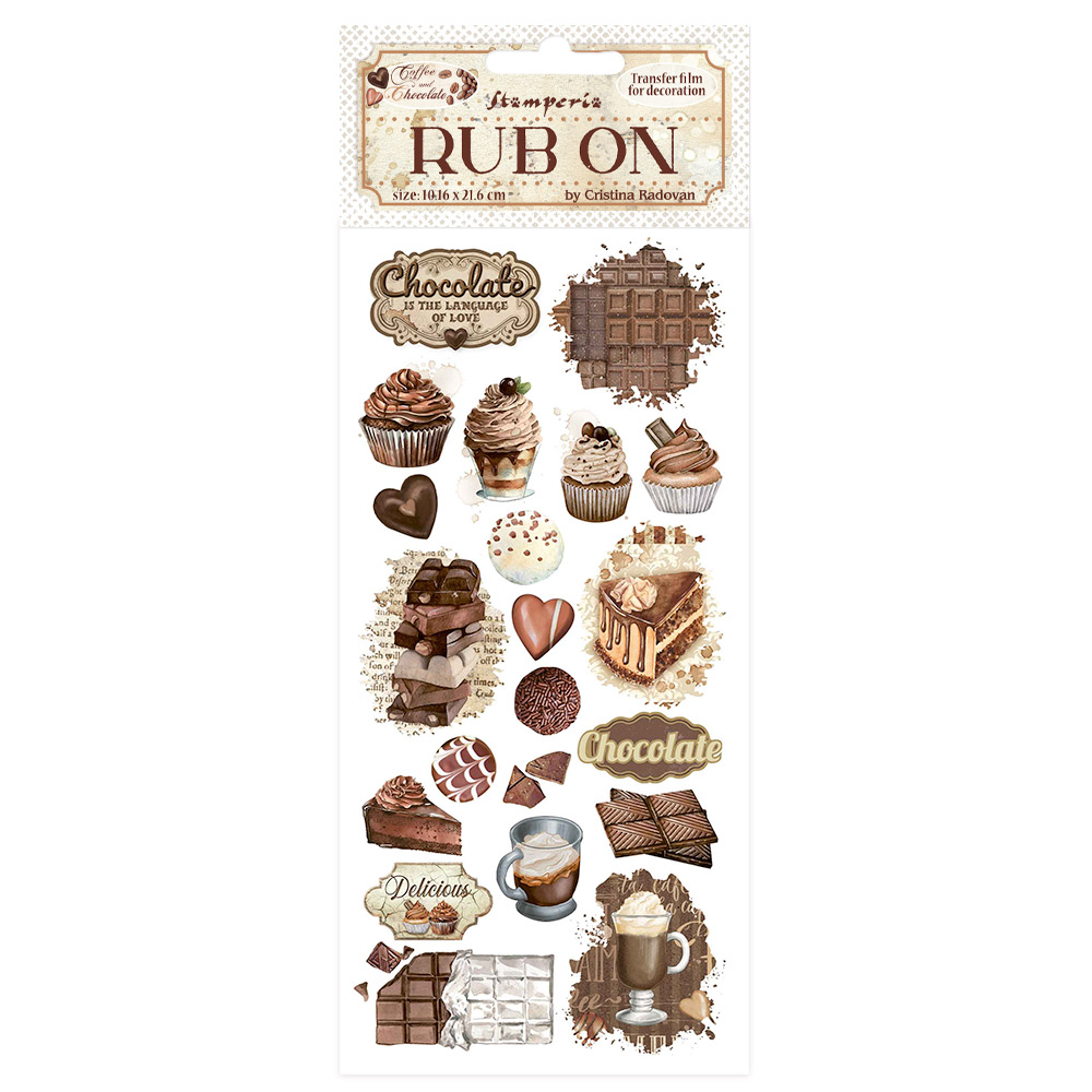 Stamperia - Coffee & Chocolate - Rub On - Vintage Sweet Moments