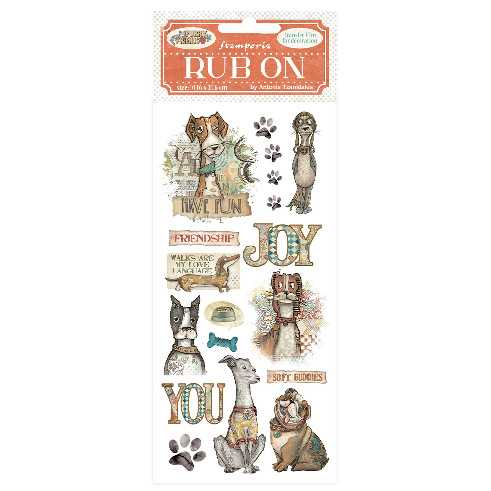 Stamperia - Furry Friends - Rub On - Dog