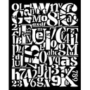 Stamperia - Furry Friends - Numbers & Letters Stencil (20x25cm)
