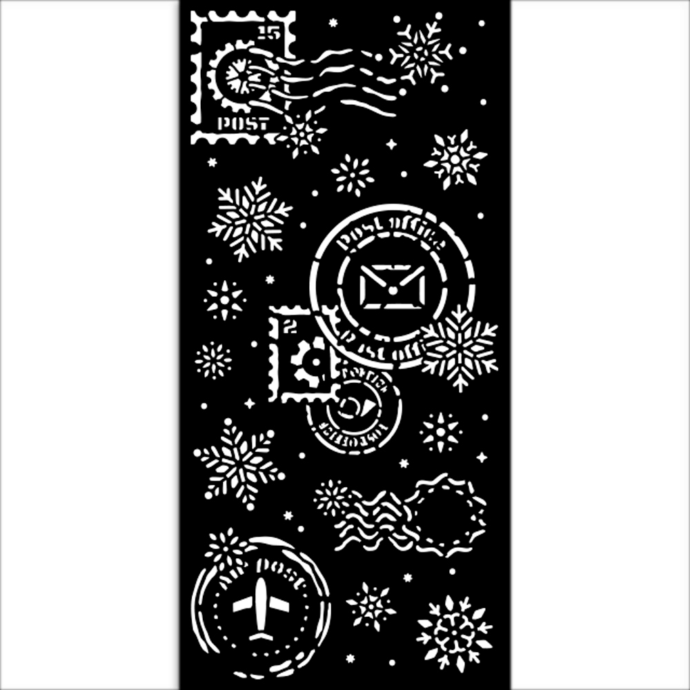 Stamperia - Gear Up for Christmas - Snowflakes Stencil (12x25cm)