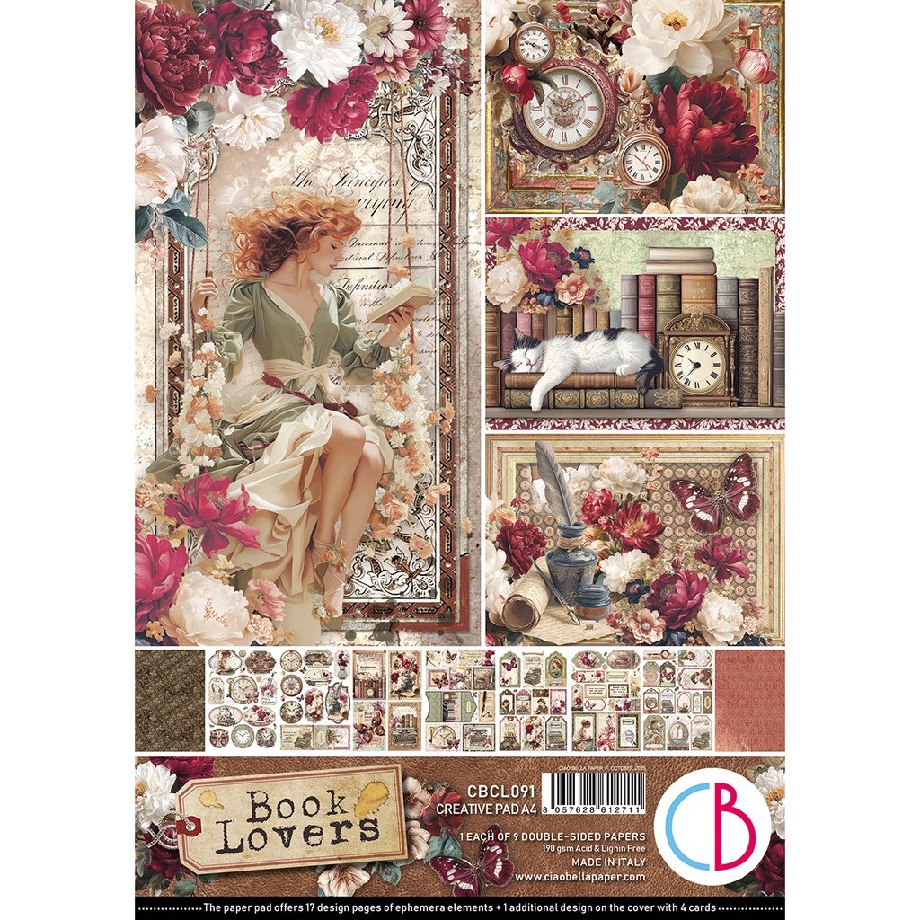 Ciao Bella Paper - Book Lovers - A4 Creative Pad 