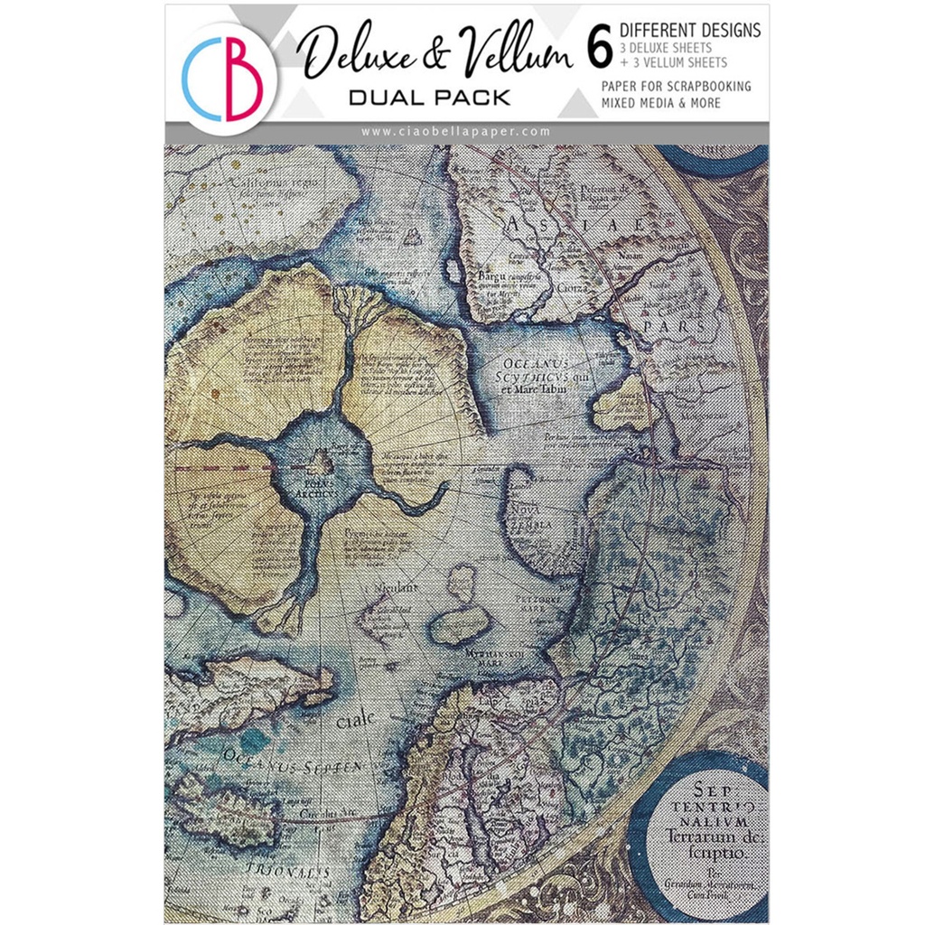 Ciao Bella Paper - An Artist Journey - Deluxe A4 Paper & Vellum Dual Pack (mixed x 6)