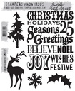 Tim Holtz - Stampers Anonymous Cling Stamps - Seasons Silhouettes