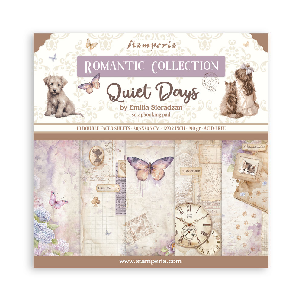 Stamperia - Quiet Days - 12"x12" Double Sided Scrapbooking Pad 