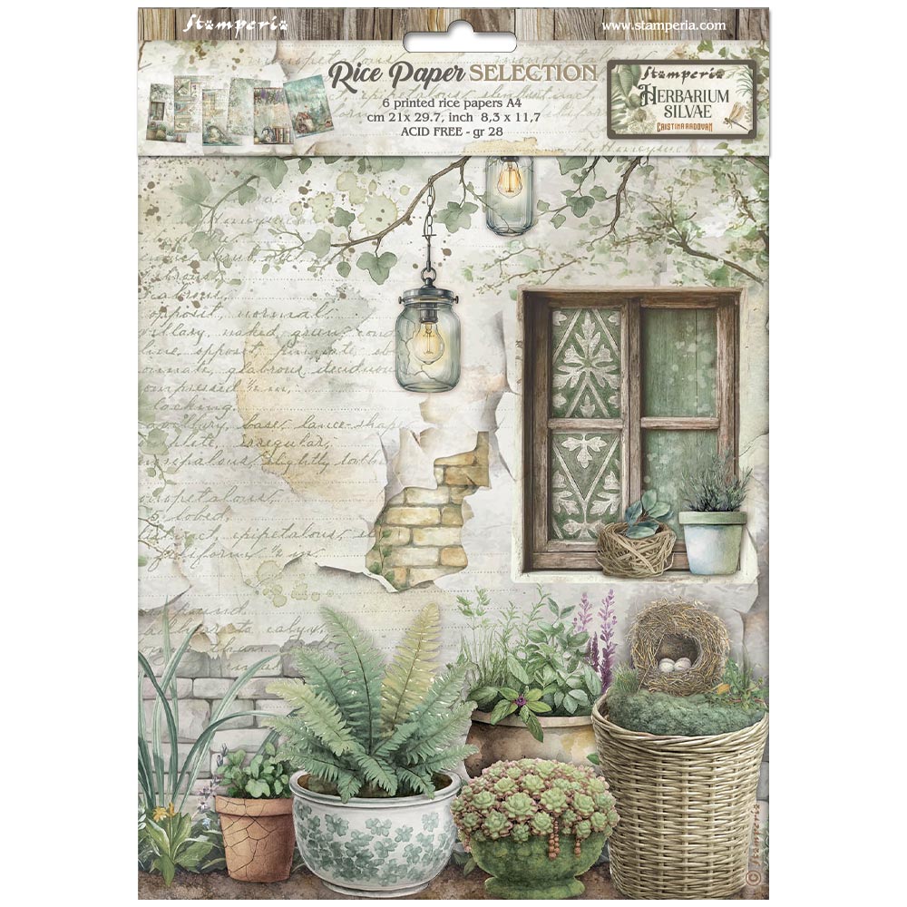Stamperia - Herbarium Silvae - A4 Rice Paper Selection (6 designs)