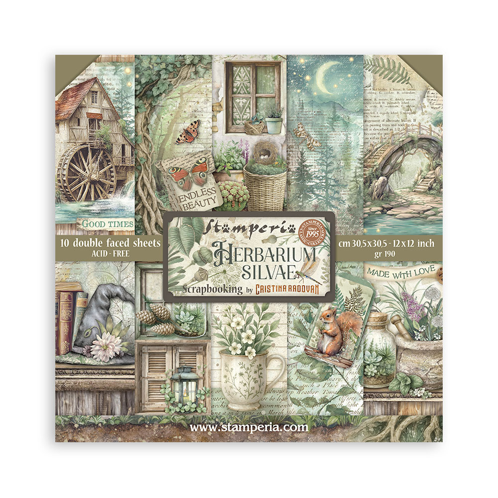 Stamperia - Herbarium Silvae - 12"x12" Double Sided Scrapbooking Pad