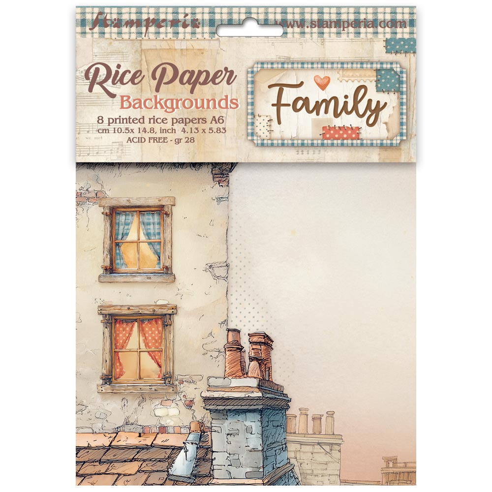 Stamperia - Family - A6 Rice Paper  Backgrounds Selection 
